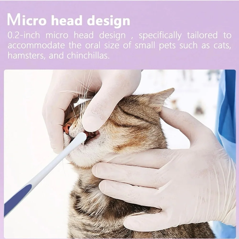 Ultra Soft Nano Bristles Cat Toothbrush,Pet Dental Care Kit,Kitten Toothbrush